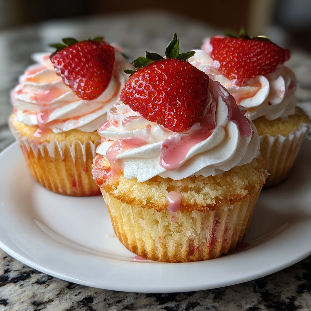 Stunning Strawberry Cupcakes with Frosting
