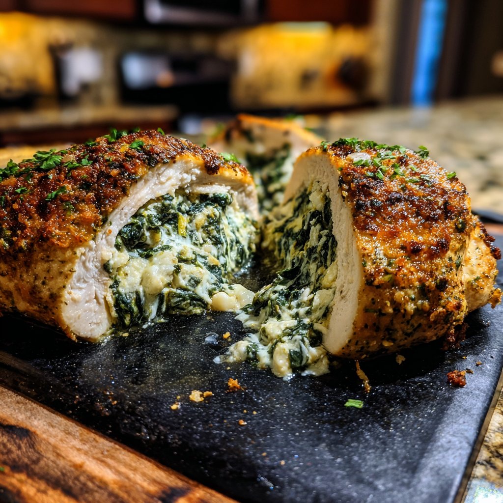 Spinach Feta Stuffed Chicken